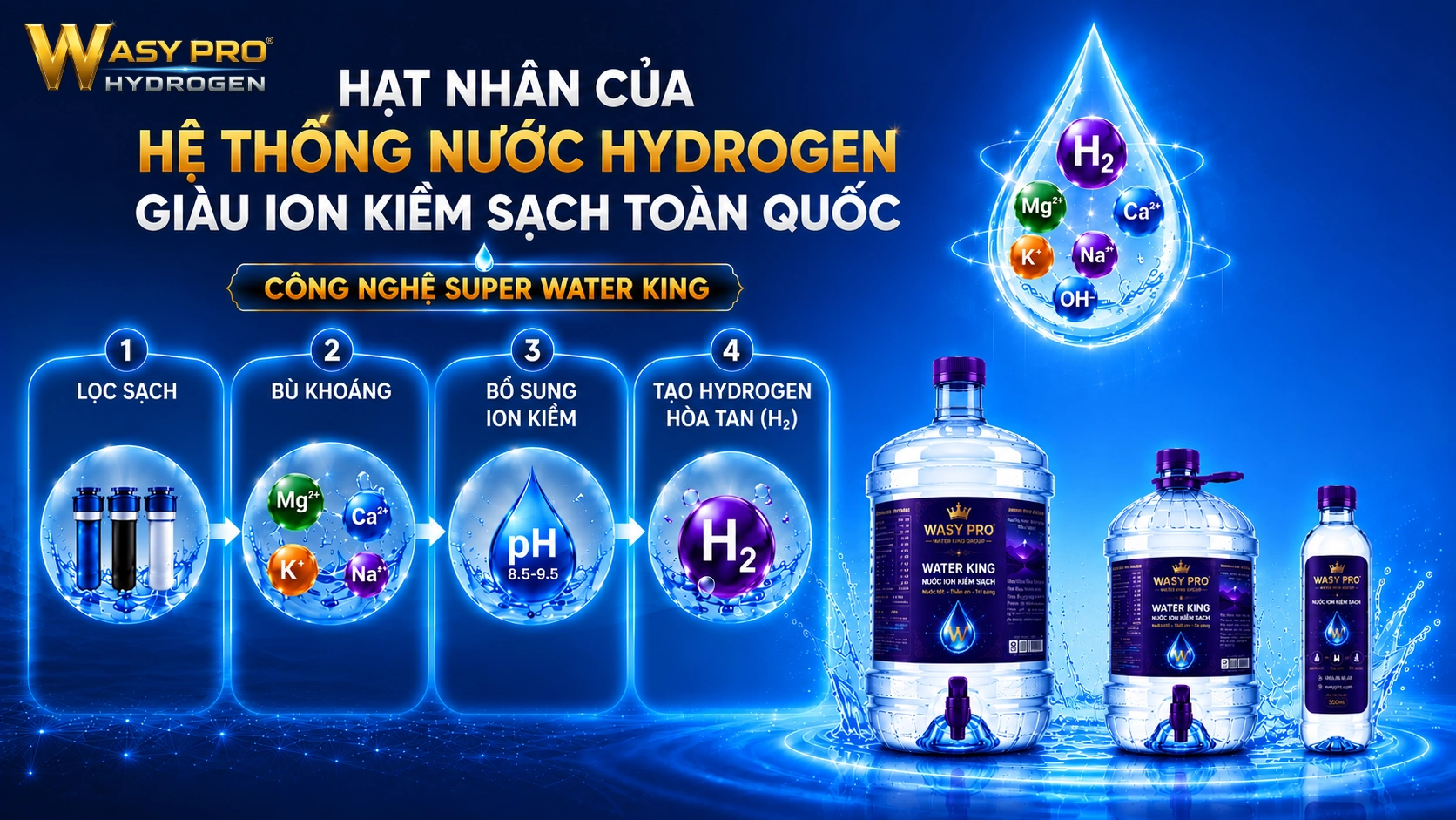 Hạt Nhân Của Hệ Thống Nước Hydrogen Giàu Ion Kiềm Sạch Toàn Quốc
