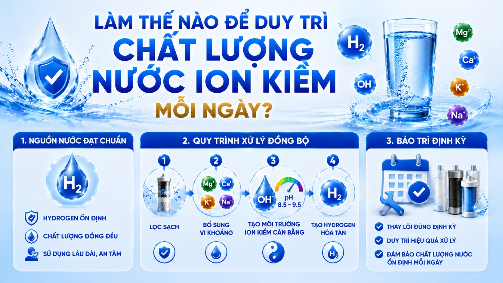 Làm thế nào để duy trì chất lượng nước ion kiềm mỗi ngày