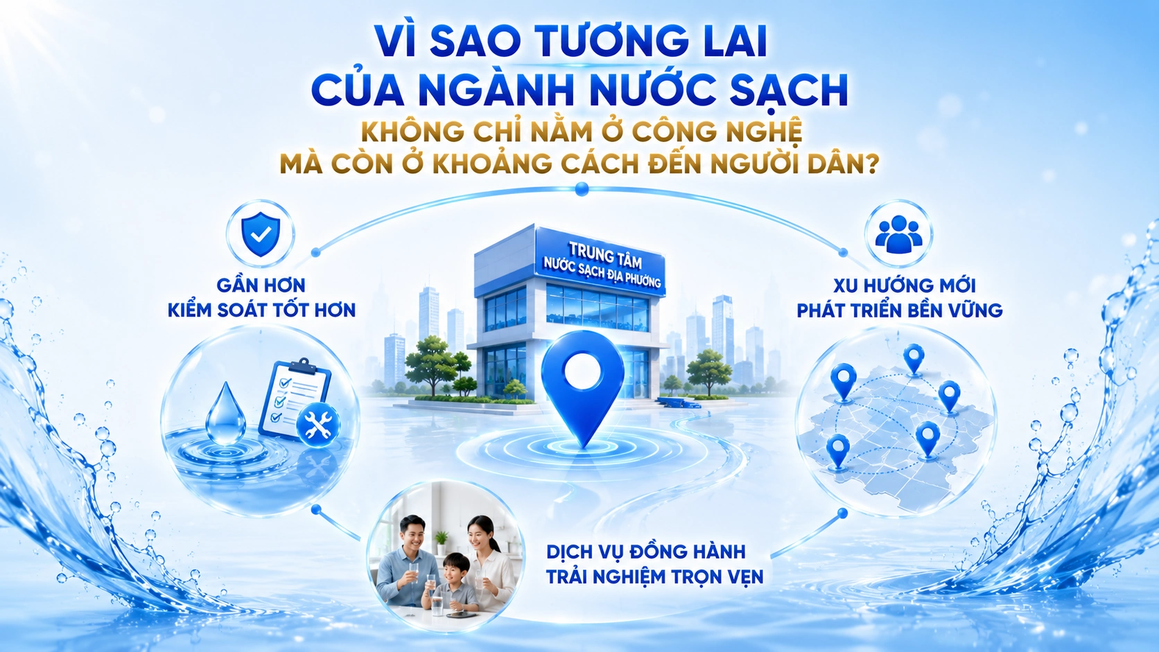 Vì sao tương lai của ngành nước sạch không chỉ nằm ở công nghệ mà còn ở khoảng cách đến người dân