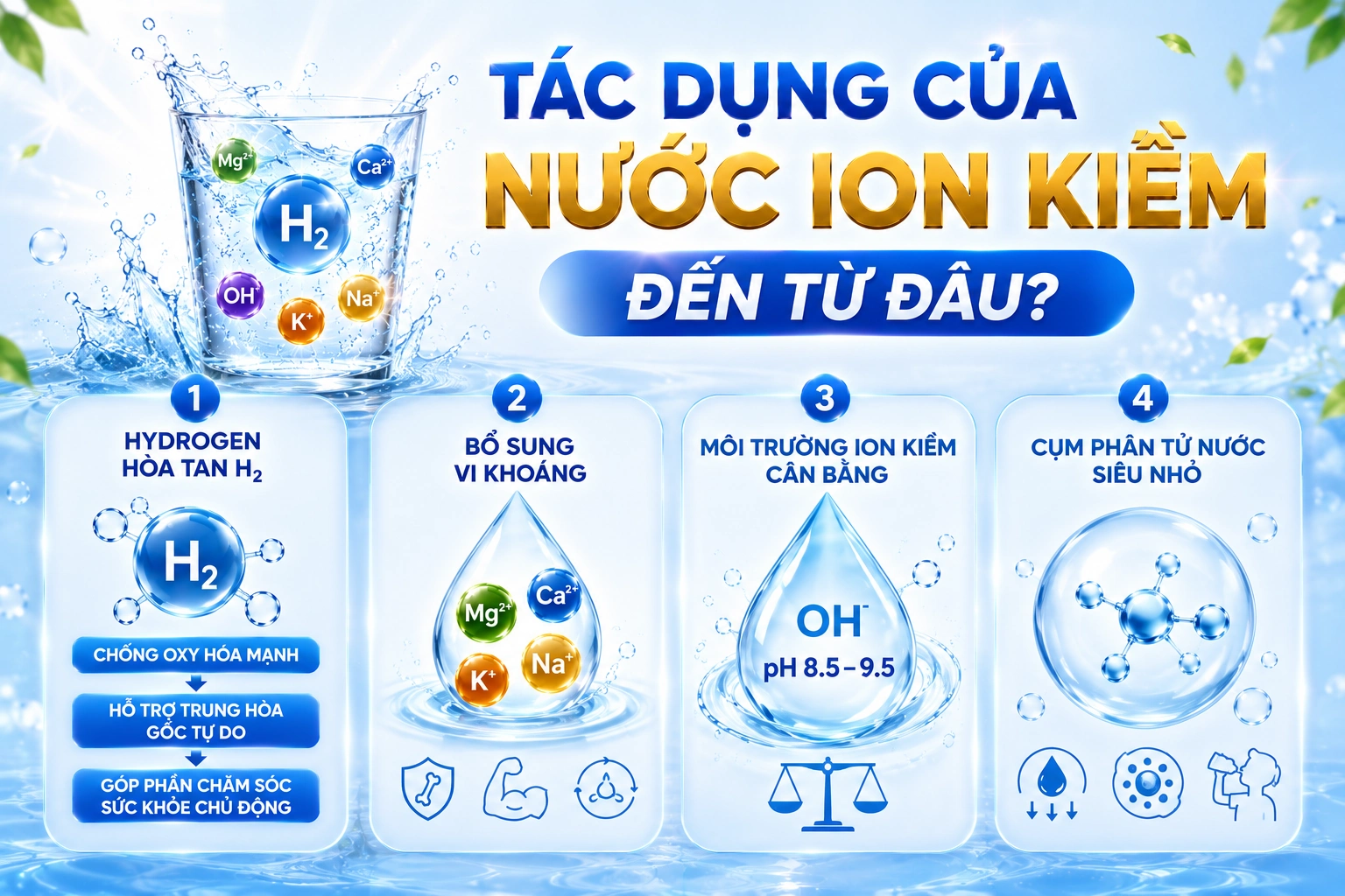 Tác dụng của nước ion kiềm đến từ đâu